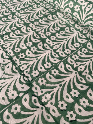 INDIAN COTTON • HAND BLOCK • Lovage $46.00/metre