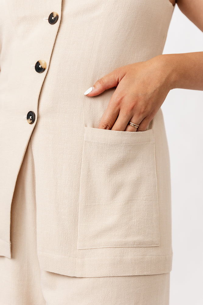 ASTERI BUTTON DOWN DRESS & VEST • PDF Pattern