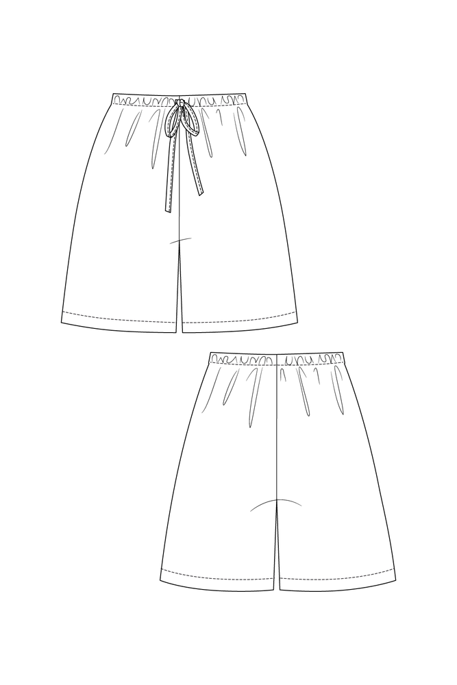 AULIO ELASTIC WAIST SHORTS & TROUSERS • PDF Pattern