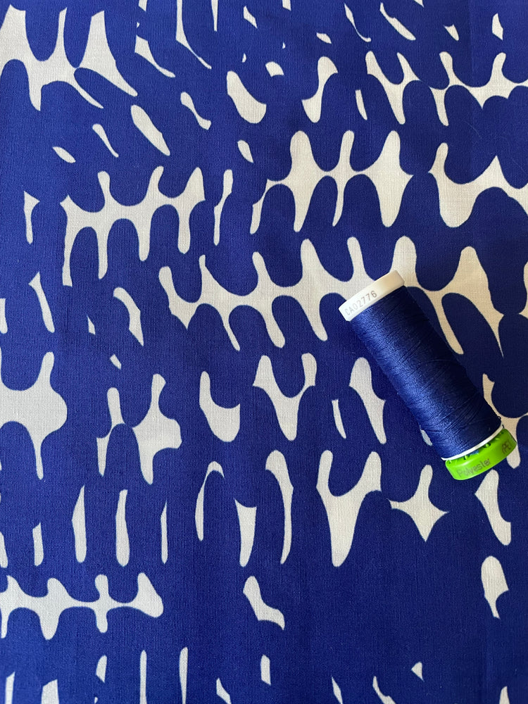 COTTON POPLIN • Blue Ferns $39.00/metre