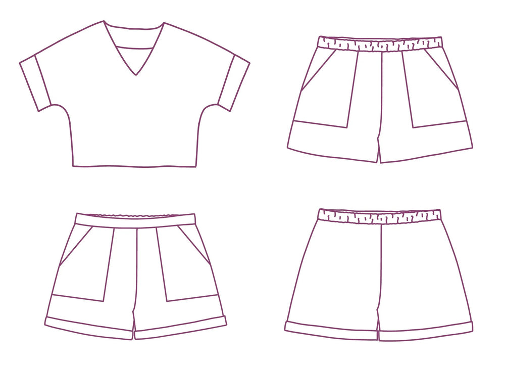 BILLIE Top & FINN Shorts • Pattern