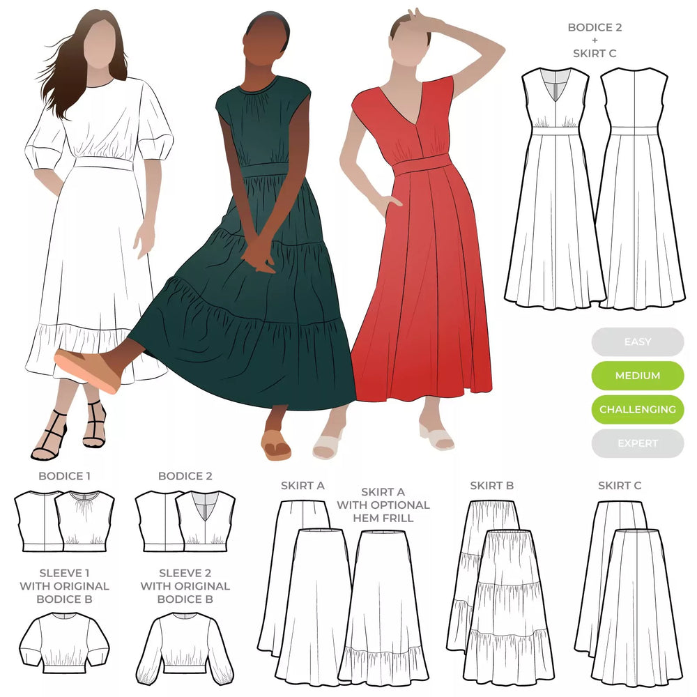 TRINNIE DRESS EXTENSION PACK • Pattern