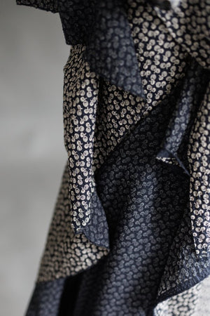 ORGANIC COTTON SEERSUCKER • DONGURI • Navy Nut $52.00/metre