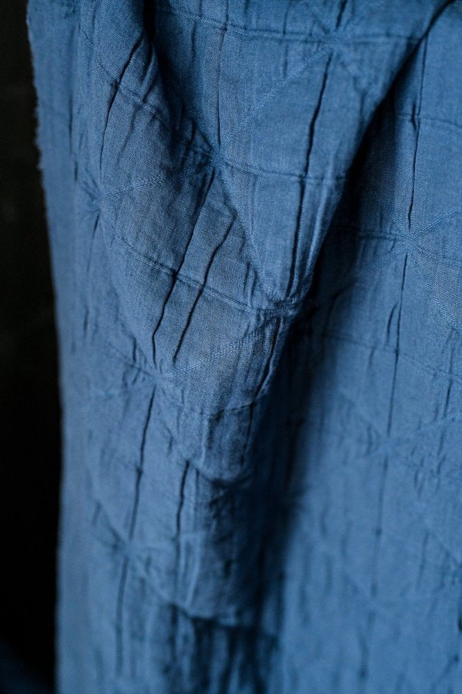 QUILTED COTTON JACQUARD • Ahoy Blue • Remnant 160cm