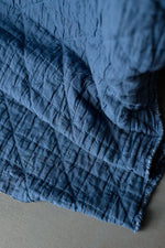 QUILTED COTTON JACQUARD • Ahoy Blue • Remnant 160cm