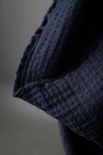 QUILTED COTTON JACQUARD • SOFT STITCH • Navy SALE $60/per metre ($30.00/per 1/2 metre)