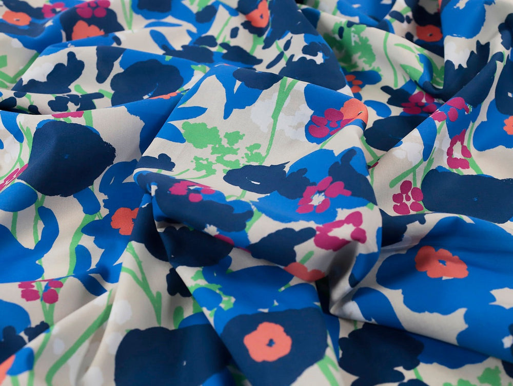 COTTON LAWN • MELISSA • Cobalt $45.00/metre