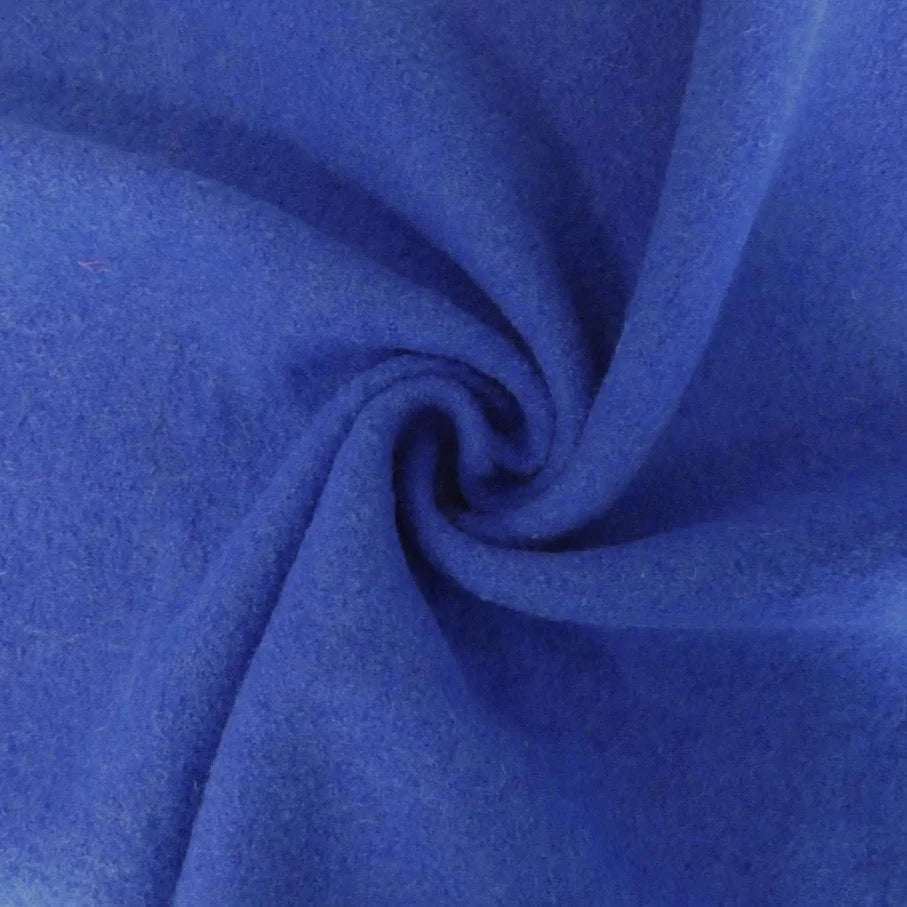 BOILED WOOL CREPE • Royal Blue SALE $56.00/metre