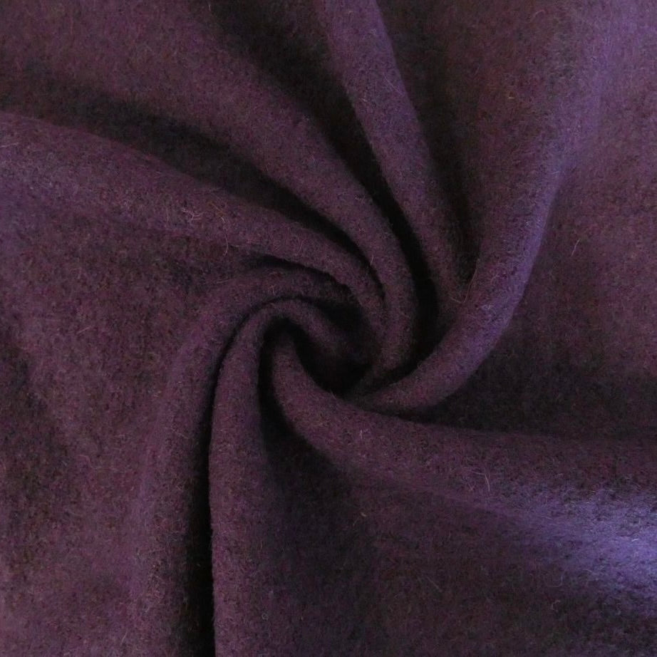 BOILED WOOL CREPE • Deep Purple SALE $56.00/metre