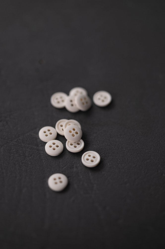COTTON BUTTONS • White • 15mm