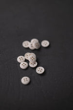 COTTON BUTTONS • White • 15mm
