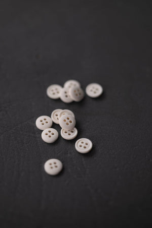 COTTON BUTTONS • White • 15mm