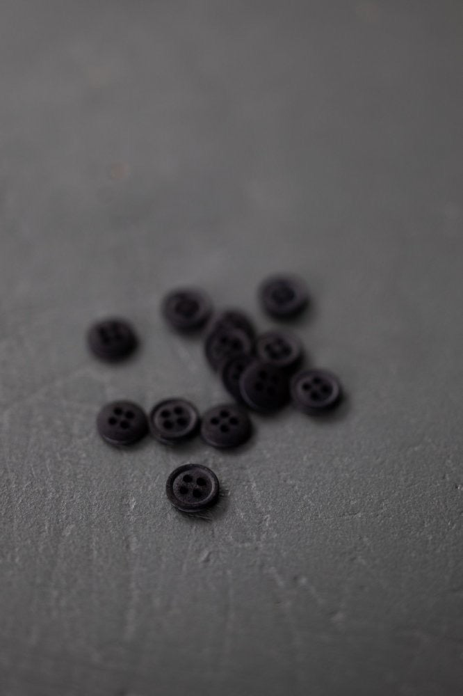 COTTON BUTTONS • Black • 11mm