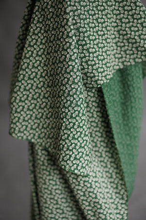 ORGANIC COTTON SEERSUCKER • DONGURI • Brewing Green $52.00/metre