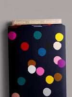 COTTON POPLIN • LARGE CONFETTI • Black • Remnant 155cm
