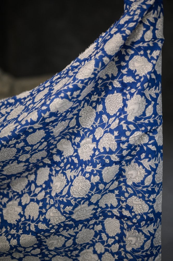 INDIAN COTTON • HAND BLOCK • Posy Flower $46.00/metre