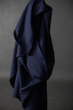 LINEN/RECYCLED LINEN/ORGANIC COTTON •  Dark Navy $82.00/metre