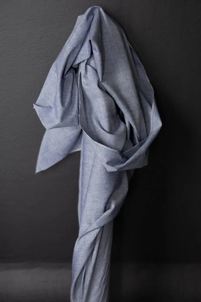 INDIAN COTTON • Blue Skies Chambray $39.00/metre