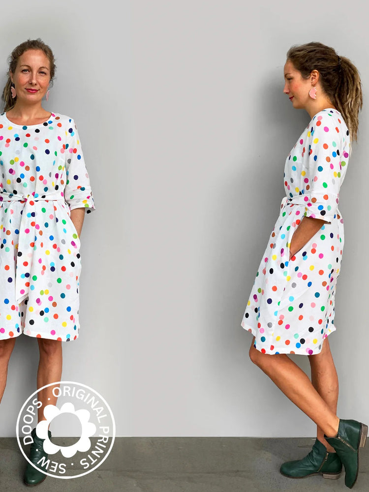 LINEN/COTTON BLEND • ICONIC CONFETTI • Dark Navy $46.00/metre