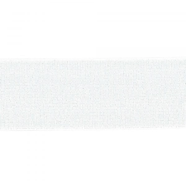 NON-ROLL ELASTIC • HIGH DENSITY ELASTIC • White 38mm