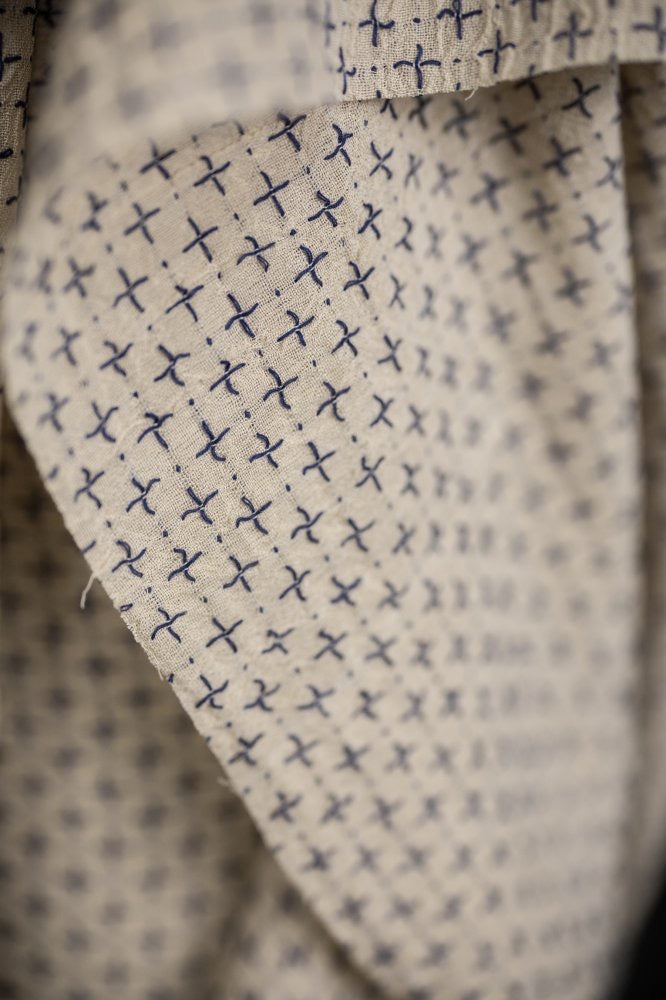 INDIAN COTTON • HOPE BLUES CROSS STITCH $69.00/metre