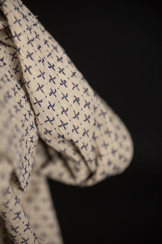 INDIAN COTTON • HOPE BLUES CROSS STITCH $69.00/metre