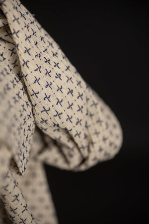 INDIAN COTTON • HOPE BLUES CROSS STITCH $69.00/metre