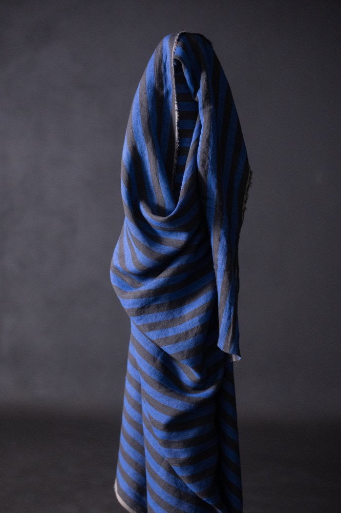 LINEN 160gsm • Moonlit Stripe $130.00/per metre ($32.50/25cm)