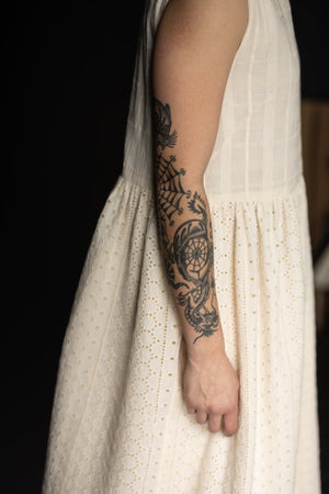 INDIAN COTTON • Burrow Eyelet $65.00/metre