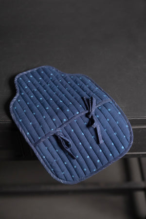 INDIAN COTTON • HAND BLOCK • Indigo Enoki $46.00/metre