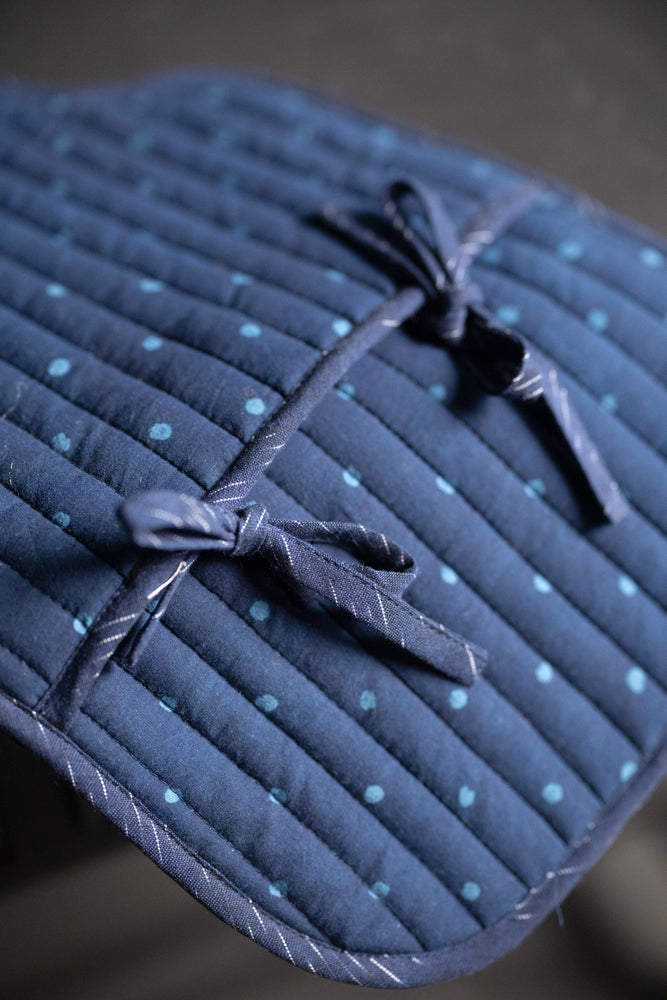 INDIAN COTTON • HAND BLOCK • Indigo Enoki $46.00/metre