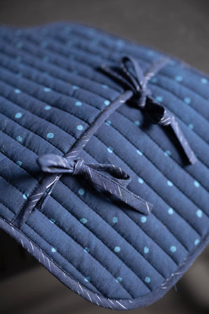 INDIAN COTTON • HAND BLOCK • Indigo Enoki $46.00/metre