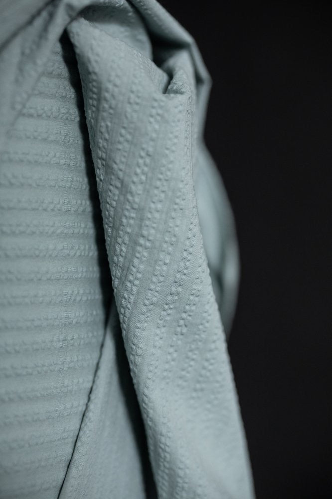 ORGANIC COTTON SEERSUCKER • Cloud $55.00/metre