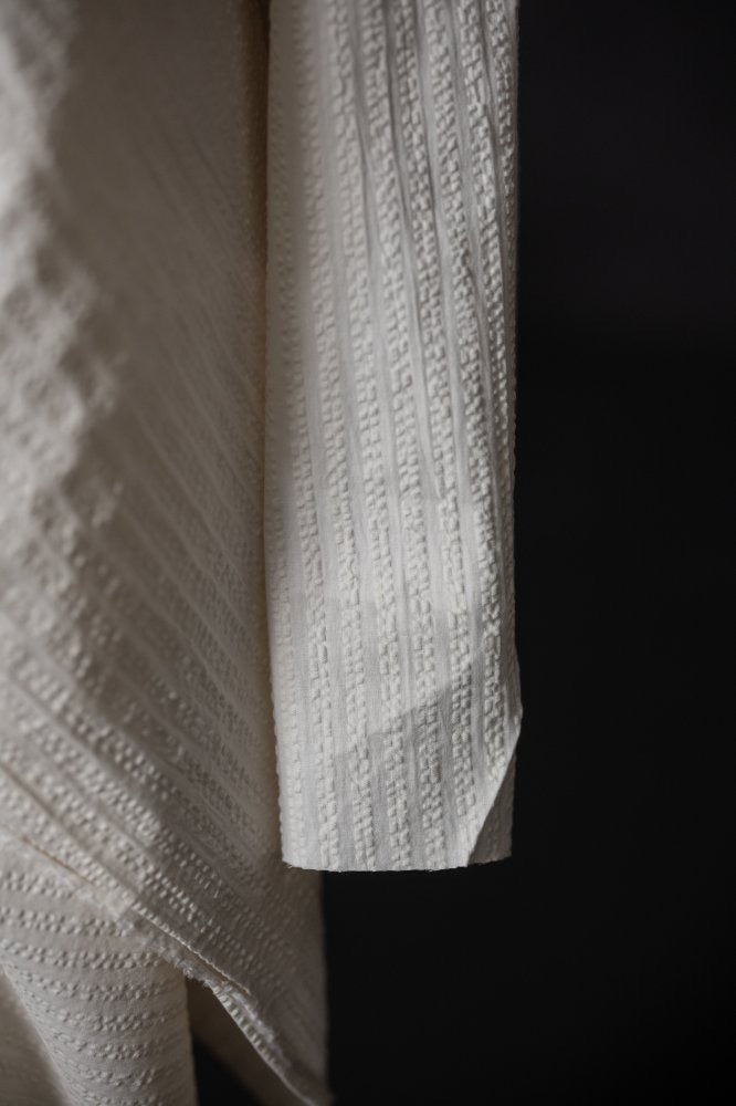 ORGANIC COTTON SEERSUCKER • Washed White $55.00/metre