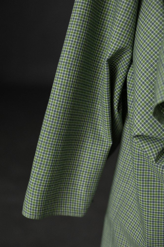 HANDWOVEN COTTON CHECK • Evergreen $52.00/metre