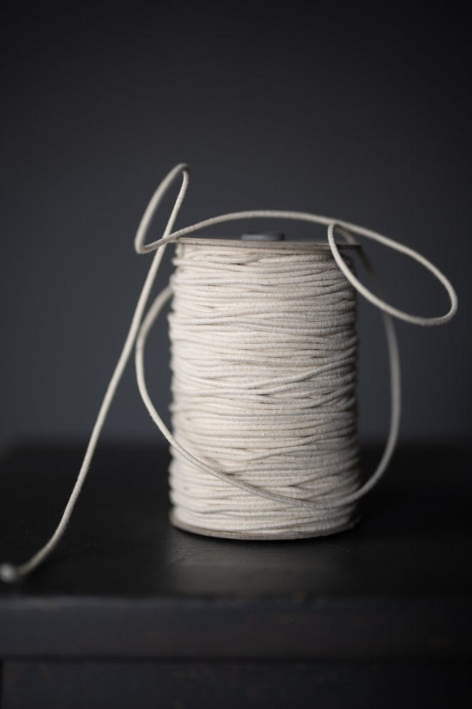 RECYCLED COTTON ELASTIC CORD 3MM • Ecru • Merchant & Mills