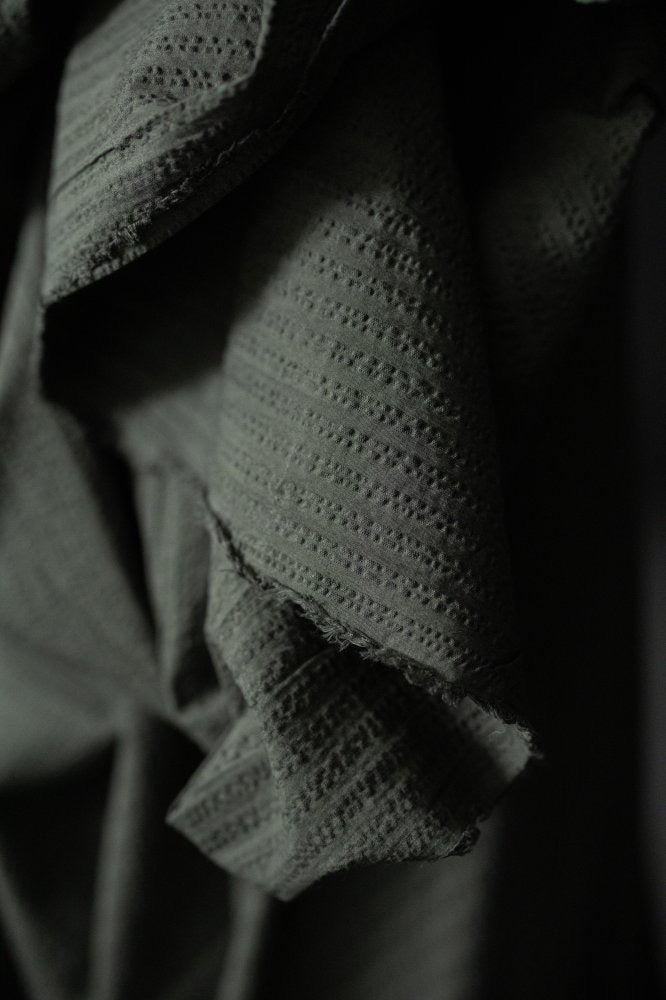 ORGANIC COTTON SEERSUCKER • Aspen Green $55.00/metre