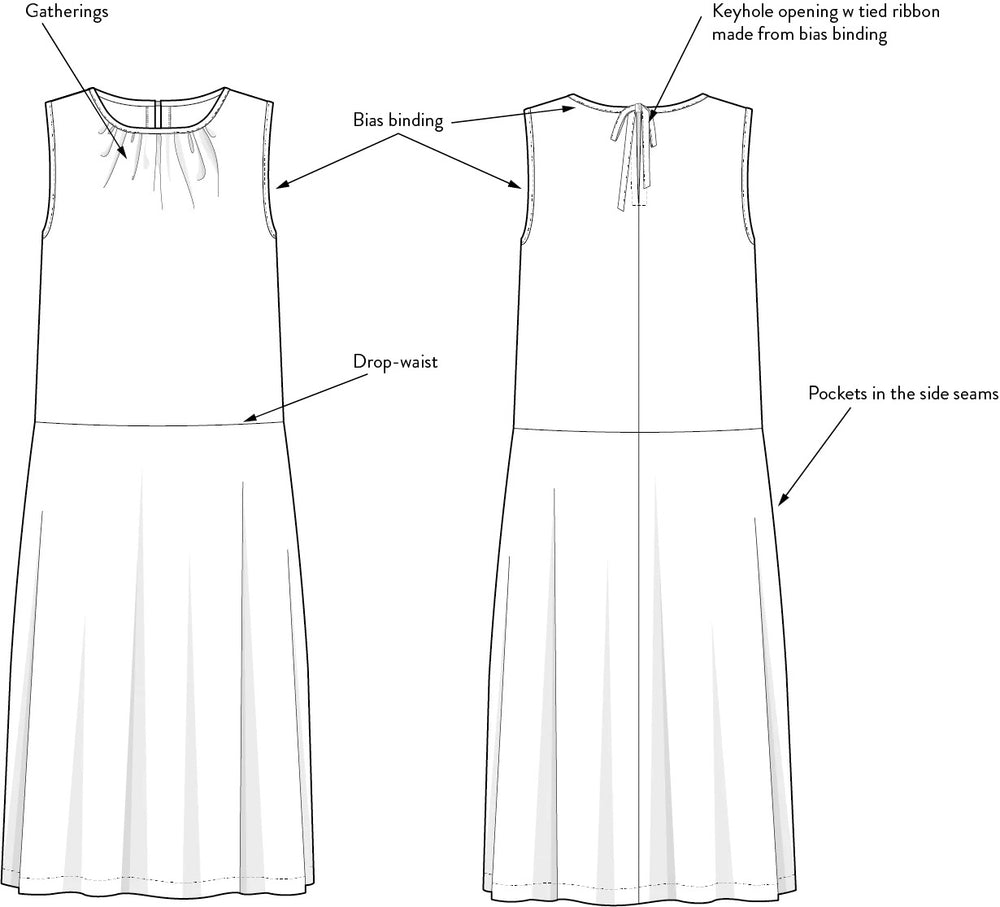 DROP-WAIST DRESS • Pattern