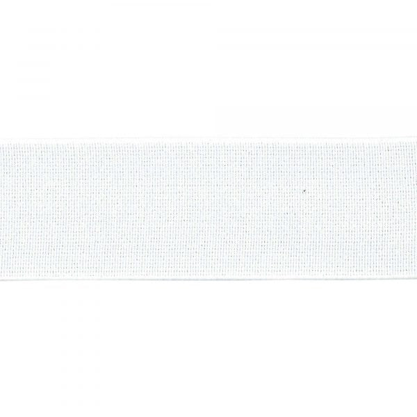 NON-ROLL ELASTIC • HIGH DENSITY ELASTIC • White 32mm