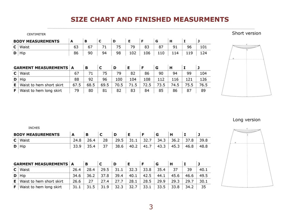 ADA BIAS SKIRT • PDF Pattern