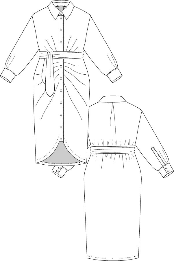 ILTA RUCHED SHIRT DRESS • PDF Pattern