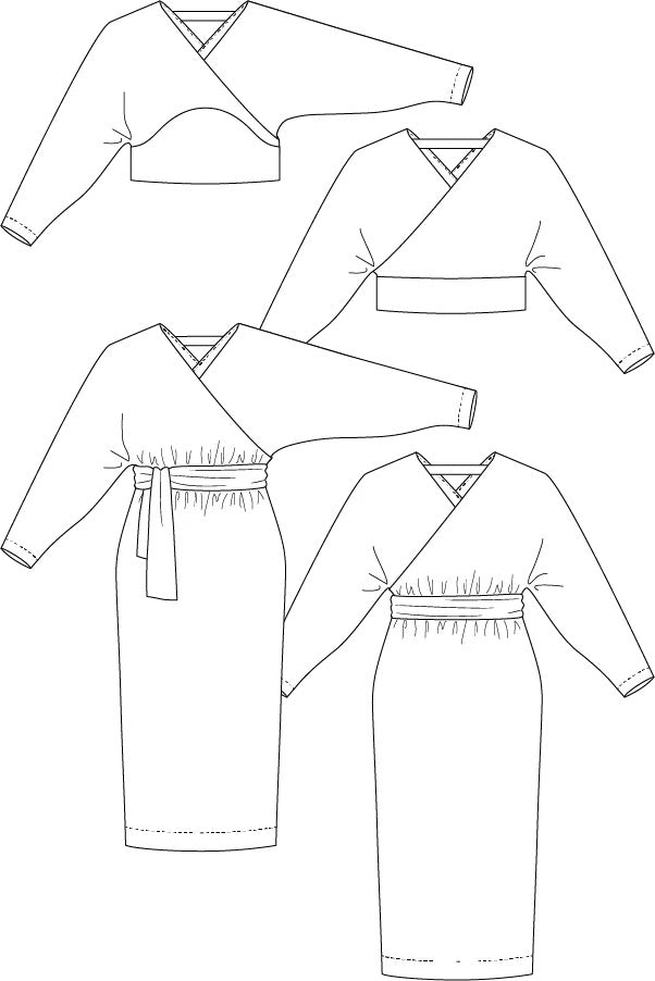 KAJO BATWING WRAP SWEATER & DRESS • PDF Pattern