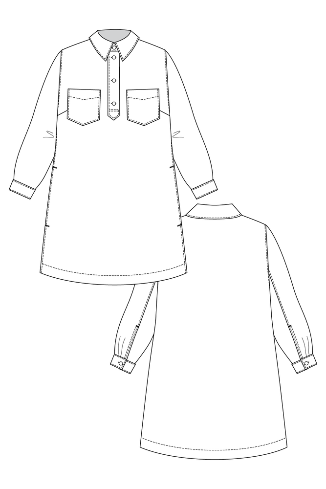 LOVIISA DENIM DRESS • PDF Pattern