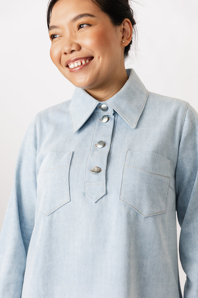 LOVIISA DENIM DRESS • PDF Pattern