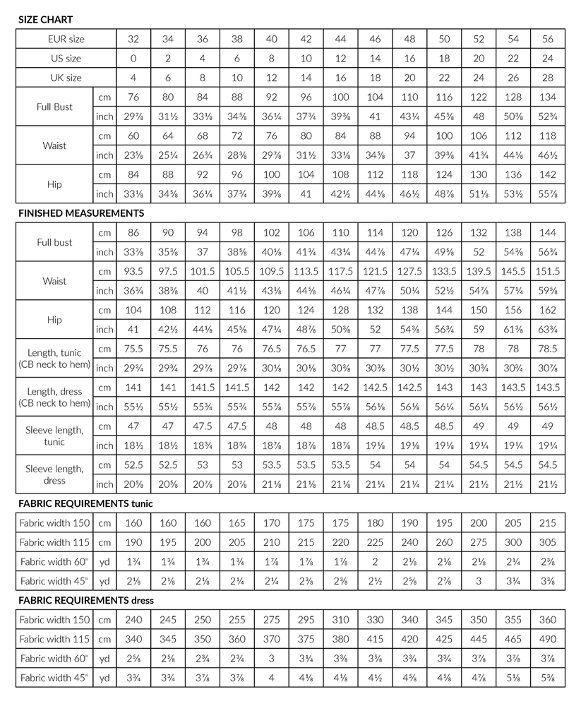 MAITE RAGLAN TUNIC & DRESS • PDF Pattern