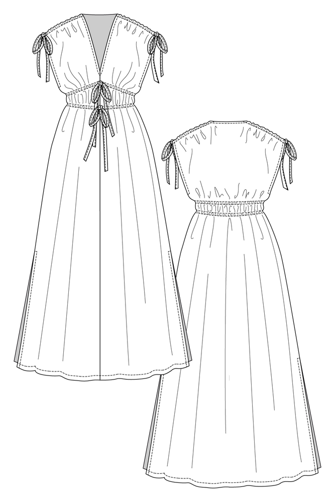 SUVI CAFTAN MINI & MAXI DRESS • PDF Pattern