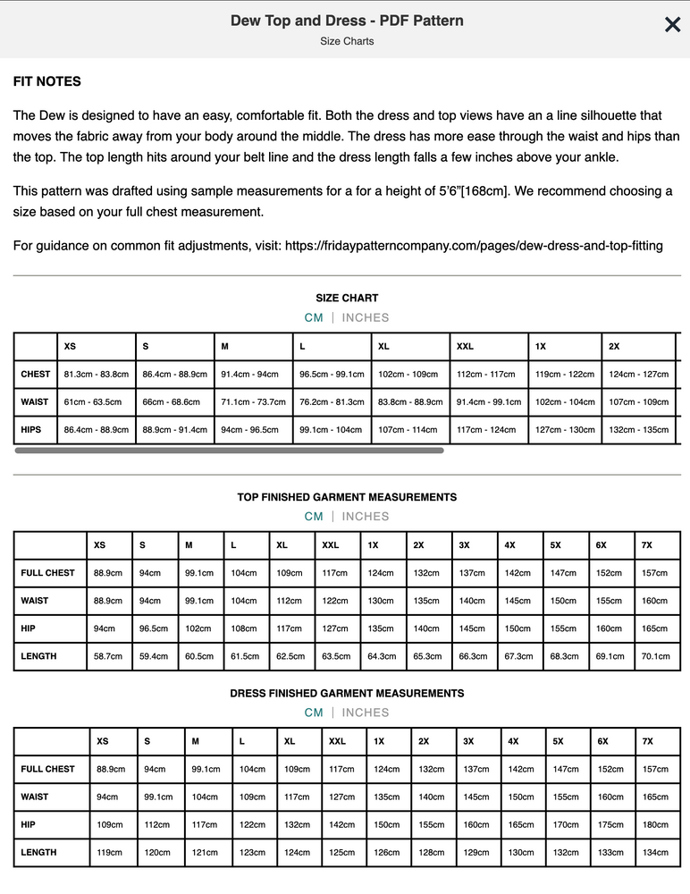 THE DEW TOP & DRESS • Pattern