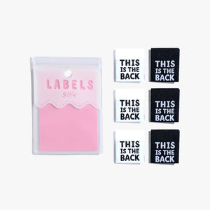 THIS IS THE BACK • Woven Labels