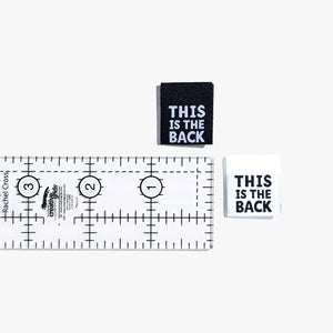 THIS IS THE BACK • Woven Labels