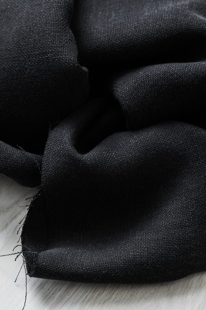 TENCEL™ LYOCELL/LINEN • MARA • Black $56.00/metre